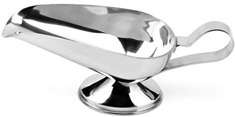 CoByda Stainless Steel Gravy Boat Serveware for Restaurant-Style Dining (XL Size)