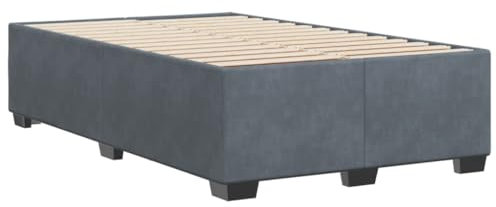vidaXL Bettgestell, Bettrahmen mit Lattenrost, Polsterbett Bett für Schlafzimmer, Doppelbett Schlafzimmerbett, Dunkelgrau 120x200cm Samt