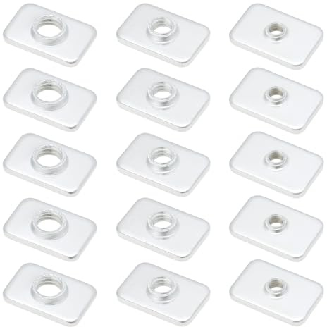 YINETTECH 45Pcs T Sliding Nut Sliding Slot Nut Carbon Steel Galvanized Square Nut Square Screw Block for 3D Printer CNC Machine M3 M4 M5