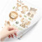 Moonworks® Bügelbilder-Set für Kinder Wilde Tiere Safari Personalisiert Wunschname Patches zum Aufbügeln auf Textilien Große Tiere Set weiß standard