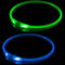 2 Stück LED Hundehalsband, USB Wiederaufladbares Blinkhalsband für die Sicherheit bei Nacht, Verstellbares, Wasserdichtes, Hell Beleuchtetes Halsband für Hunde - Eine Grösse passt Allen, Grün + Blau
