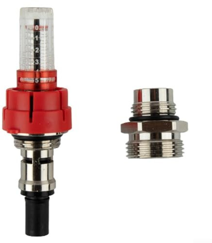 Getdoublerich Durchflussmesser/Regler für Fußbodenheizung Krümmer DN15 Abnehmbares Schauglas Temperatur Durchflussregler Heizsystem verwalten