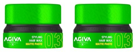 2 x Agiva Styling Hair Wax Matte Paste 03 - Green 155ML