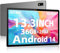 PIXPEAK 2K Tablette 13,3 Pouces, Android 14.0, INCELL 2000 * 1200, 11580mAh/charge Rapide, 36GB RAM, 256GB ROM (SD Extensible), 5G WiFi Octa-Core Tablette, 13MP+8MP, Tablette Con GPS/Bluetooth-Nero
