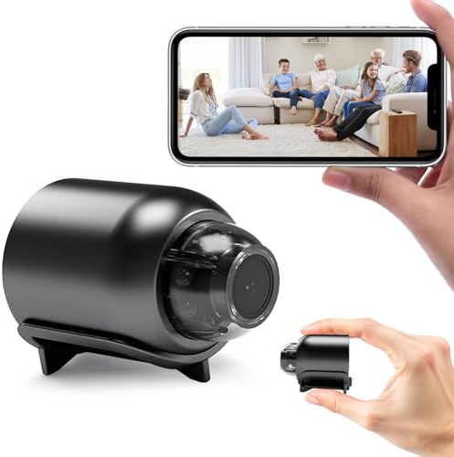 Générique Mini Caméra 1080P HD, WiFi sans Fil intérieur/extérieur, caméra de sécurité avec Vision Nocturne, Micro caméra avec détection de Mouvement pour la Surveillance de la Maison.