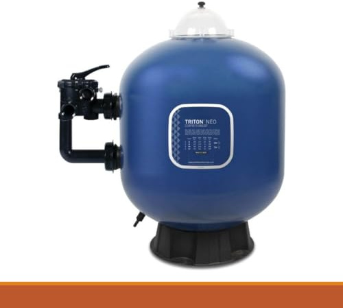 WeltenMarkt Side Mount, Pool Sandfilteranlage ohne Pumpe mit ClearPro-Technik 2 Internal Thread, 3.5 bar – Filterkessel für Pool bis 110 m³, 22,000 L/h