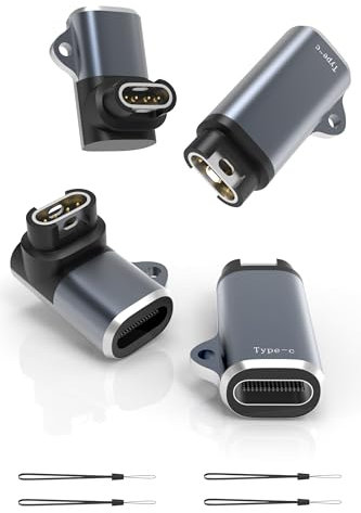 Yaekea 4Pack Charger Adapter for Garmin Watch USB-C Charger Converter Compatible with Garmin Fenix/Vivoactive/Instinct/Forerunner/Approach/Venu/Desent/Vivosmart/Epix Series Smartwatch