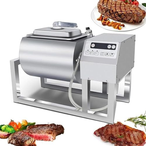 Kommerzielle automatische Vakuum-Tumbler-Mariniermaschine 18 l, industrieller Fleisch- und Gemüseklopfer mit LED-Anzeige, automatischer Abschaltung, Timer für Grill/Restaurants