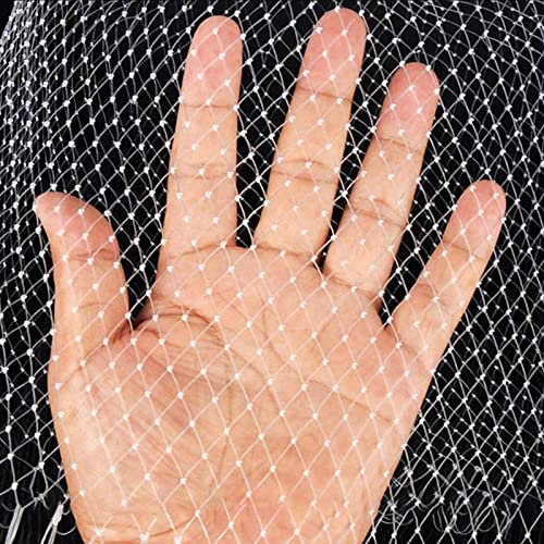 Filet de jardin en nylon blanc anti-oiseaux pour fermes, étangs et treillis, maille carrée de 2 cm, protection contre les intempéries, 3 x 3 m