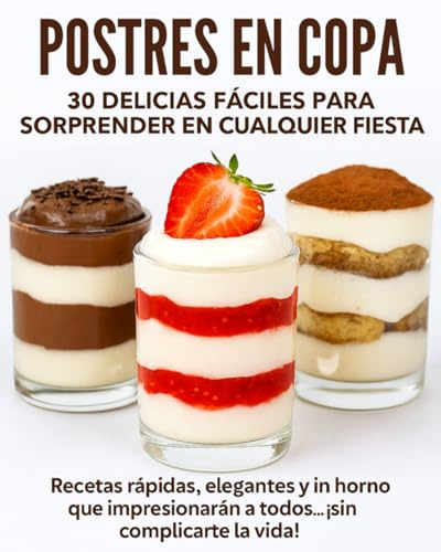 Postres en Copa - 30 Delicias Fáciles para Sorprender en Cualquier Fiesta: Recetas rápidas, elegantes y sin horno que impresionarán a todos… ¡sin complicarte la vida!