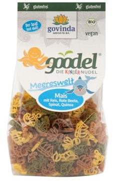 Govinda Goodel Kindernudel, Meereswelt Mais mit Reis, Rote Beete, Spinat, Quinoa, 250g