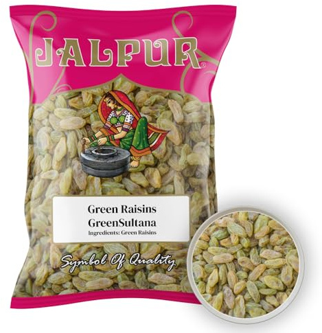 JALPUR MILLERS Green Raisins 150g–Green Sultanas Made from Naturally Sweet Grapes – Ideal for Baking, Cooking, Snacking & Desserts–Rich in Natural Sugar, Antioxidant & Energy – Wholesome Dried Fruit