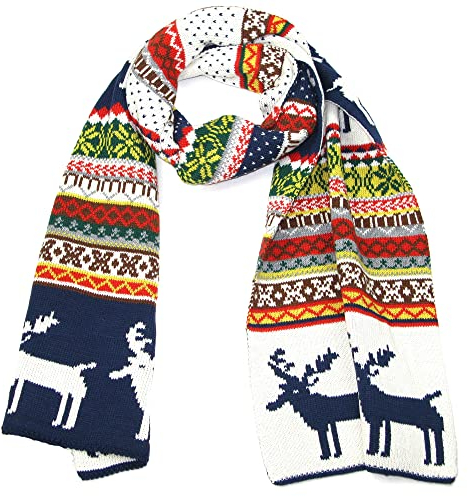 LOVARZI Herren-schal Navy Blau -Winter Schal für Frauen und Männer - Weihnachtsgeschenke Damen