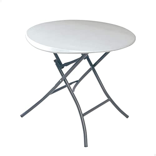 LIFETIME 80423 - Mesa plegable multiusos resistente, Blanco, 84 x 73,5 cm, Pequeña, UV100
