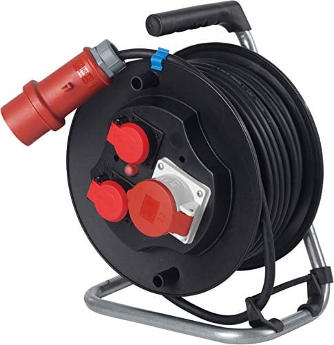 as - Schwabe 805577, s - Schwabe 10145 CEE del cavo di sicurezza Bobina 20 m, H05VV-F 5G 1.5/400 Volt ad alta tensione, 16 Ampere interni