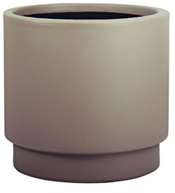 Hobby Flower Basic - Maceta Redonda con Sistema de Auto-riego, 42 x 40 cm, Color Taupe