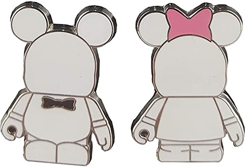 Disney Lot de 2 épingles en vinyle avec nœud Mickey et Minnie