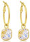 925 Gold Creolen Charm Anhänger Damen-Ohrringe 925 Sterling NOBEL SCHMUCK