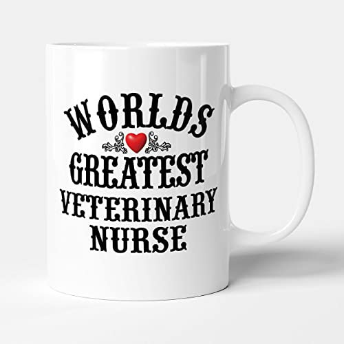 Victorian Printing Co - The Worlds Greatest - Veterinary Nurse - Mug, Ceramic, 11fl.oz.
