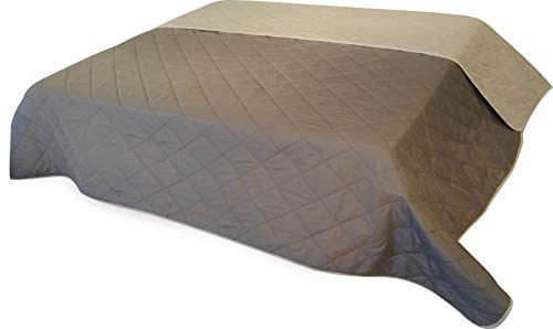 MB Warenhandel24 Tagesdecke XXL Allzweckdecke ca. 220x240 cm Patchwork Landhaus Sofa Bettüberwurf (Vintage Cappuccino)