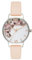 Olivia Burton Analog Quarzuhr für Damen mit Rötliches Lederarmband - OB16EG75