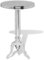 Festnight Beistelltisch Rund Wohnzimmertisch Runder Seitentisch Couchtische Aluminium Silbern 39 x 76 cm
