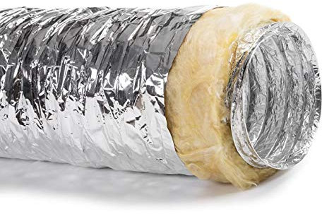 Senua Air Ducting Aluminium, Acoustic or Combi Foil Flexible Ventilation Fan Duct Extractor Hydroponics Grow Room, Bathroom etc. Available in 4 5 6 8 10 12 inches (Acc 200-10m)