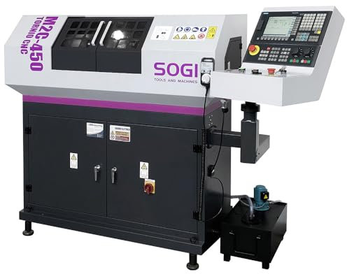 SOGI M2C-450 Tornio ad autoapprendimento CNC 260 x 450 mm con controllo numerico SIEMENS 808D e accessori