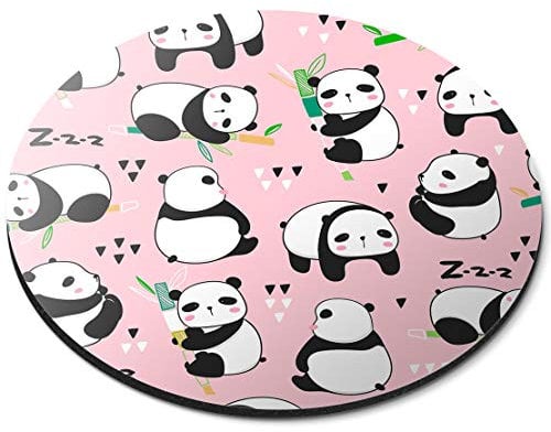 RM45458 Mauspad, Motiv: Kawaii Pandabären, Rosa