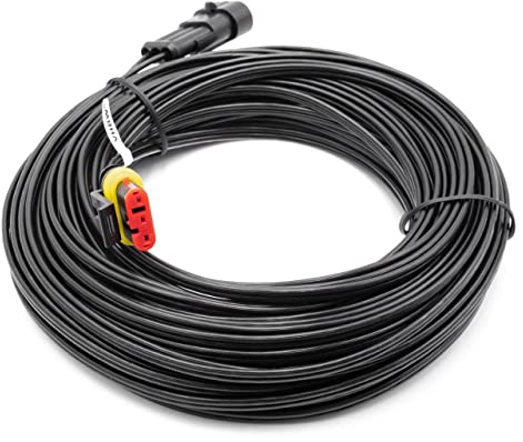 vhbw Niederspannungskabel Transformator Kabel kompatibel mit Husqvarna Automower 435X AWD, 440, 450X, 520, 535 AWD, 550 Mähroboter, Rasenmäher, 20m