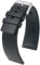 HIRSCH Uhren-Band Pure L - modisches Premium-Wechselband für Deine Armbanduhr - Schwarz - 18 mm