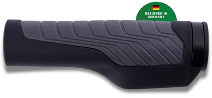 CONTEC Fahrrad-Griff Tour Wing, 133 mm, ergonomisch, D2-Zweikomponenten, Gummi-Gel-Komfort, ideal für Trekking und City, stoßabsorbierend, schwarz, Paar