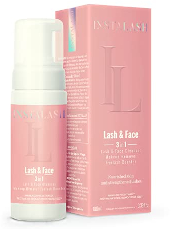 INSTALASH Lash & Face Cleanser 100 ml with Lash Serum, Cleanser Gesicht mit Wimpernserum, Gesichtsreinigung, Wimpern Lifting