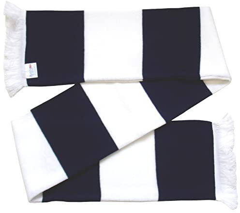 Spurs Fans Traditioneller Bar-Schal, Marineblau und Weiß
