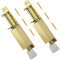 TERF® Heavy Duty Kick Down Door Lock Stopper Holder Spring Loaded Adjustable Doorstop Polished Brass Foot Spring Loaded Door Retainer with Extra-Strong Including Fixing Screw - Pack of 2