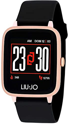 Liu Jo Orologio Unisex Smartwatch GO Rose Cinturino Nero