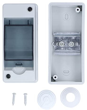 Verteilerschutzkasten, IP65 Sicherungskasten Aufputz 2-Wege-wasserdichter Verteilerschutzkasten mit transparenter Abdeckung, elektronischer Anschlusskasten für Leitungsschutzschalter im Freien