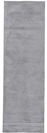 carpetfine Hochflorteppich Silky Läufer Hellgrau Flauschig weicher Langflor Shaggy Teppich 60x180 cm für Wohnzimmer, Schlafzimmer & Kinderzimmer