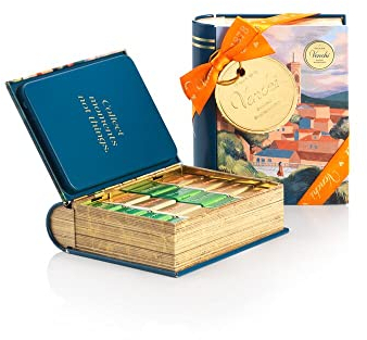 Venchi - Mini Libro in Latta Firenze con Cioccolatini Cremini Assortiti, con Cioccolatini Perla Assortiti, 172 g - Senza Glutine