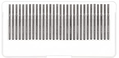 sourcing map 30 fresas de diamante para tallar brocas de 2,5 mm, cabeza cilíndrica, vástago de 1/8 para herramienta giratoria