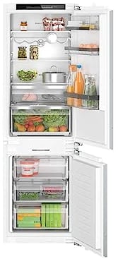 Bosch KIN86ADD0 Serie 6 Einbau-Kühl-Gefrier-Kombination, 177,2 x 55,8 cm Nische, 184 L Kühlen & 76 L Gefrieren, Eco Airflow, No Frost, Hochstabile Türeinsätze, Zwei Kühlkreisläufe, LED-Beleuchtung