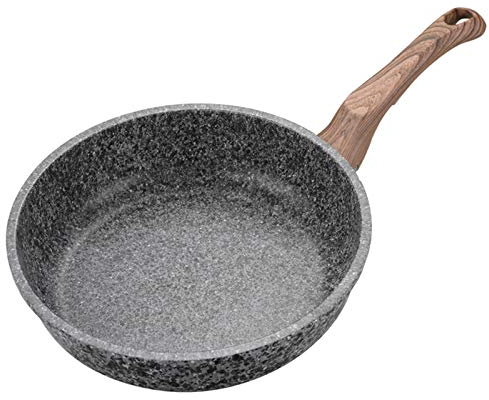 OQHAIR Thickening Medical Stone Non-Stick Frying Pan 20-28 CM Multi-Purpose Pancake Steak Pan no Fumes Use for Gas Induction Cooker (Size : 24cm) (20cm)