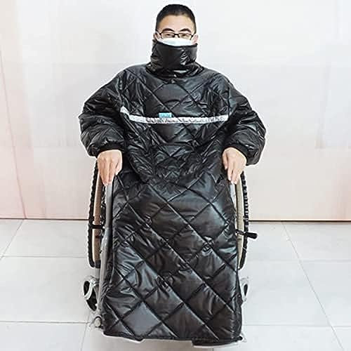Volu wasserdichte, Winddichte Winter-Rollstuhl-Ganzkörper-Warmdecke, Tragbare Rollstuhl-Kuscheldecke Mit Ärmeln, Regenschutz Für Rollstuhlfahrer, Erwachsenengröße,Hilarious123