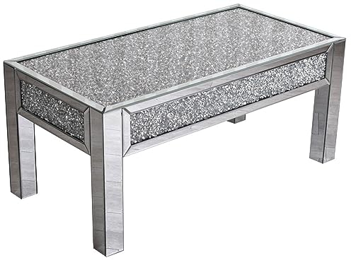 PALAZZO INT Tisch verspiegelt Wohnzimmertisch Glas Couchtisch 100 cm vic554 Palzzo Exklusiv