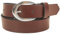 fashionchimp Basic Damengürtel aus 100% echtem Leder, glänzende Gürtel-Schließe, Breite ca. 2,8cm, Made In Germany (Bordeaux-Mistral, 120/BW105)
