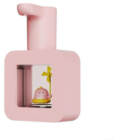 SPORTARC Automatischer Seifenspender für Kinder, niedlicher haustierfreier Handseifenspender, automatische Sensing, berührungsloser Schaumseifenspender, USB-Ladegerät, 400 ml (Rosa)