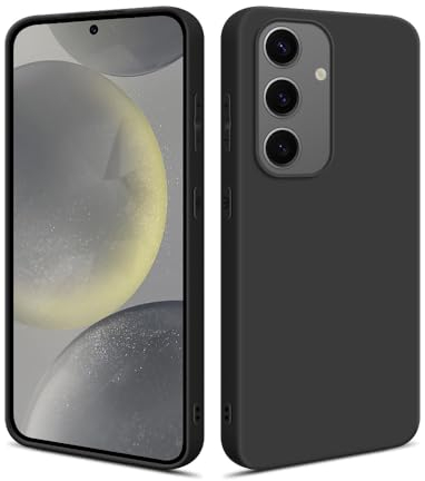 HS Products HSP Hülle für Samsung Galaxy S24 5G – Matt, Stoßfest & Passgenau | Durchgefärbtes TPU Silikon Case mit Kameraschutz, Anti-Fingerprint & Staubschutz – Schwarz