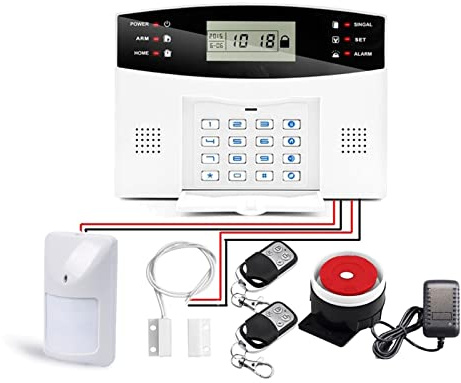Security Alarm System for Home, Wireless Wired Burglar Alarm System Security Home With Auto Dial Motion Door Sensor Detector WIFI Alarm Kit (Color : Kit C, Size : Universal)