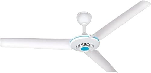 TEKHOME Ventilatore per la casa, lampada da soffitto a pale, colore bianco, a 3 ali, 20 W, 90 cm