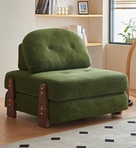 Lazy Sofa Stoffsofa Kleine Wohnung Wohnzimmer Balkon Tatami Tofu Block Creme Windmodul Kombination Schlafsofa(A)